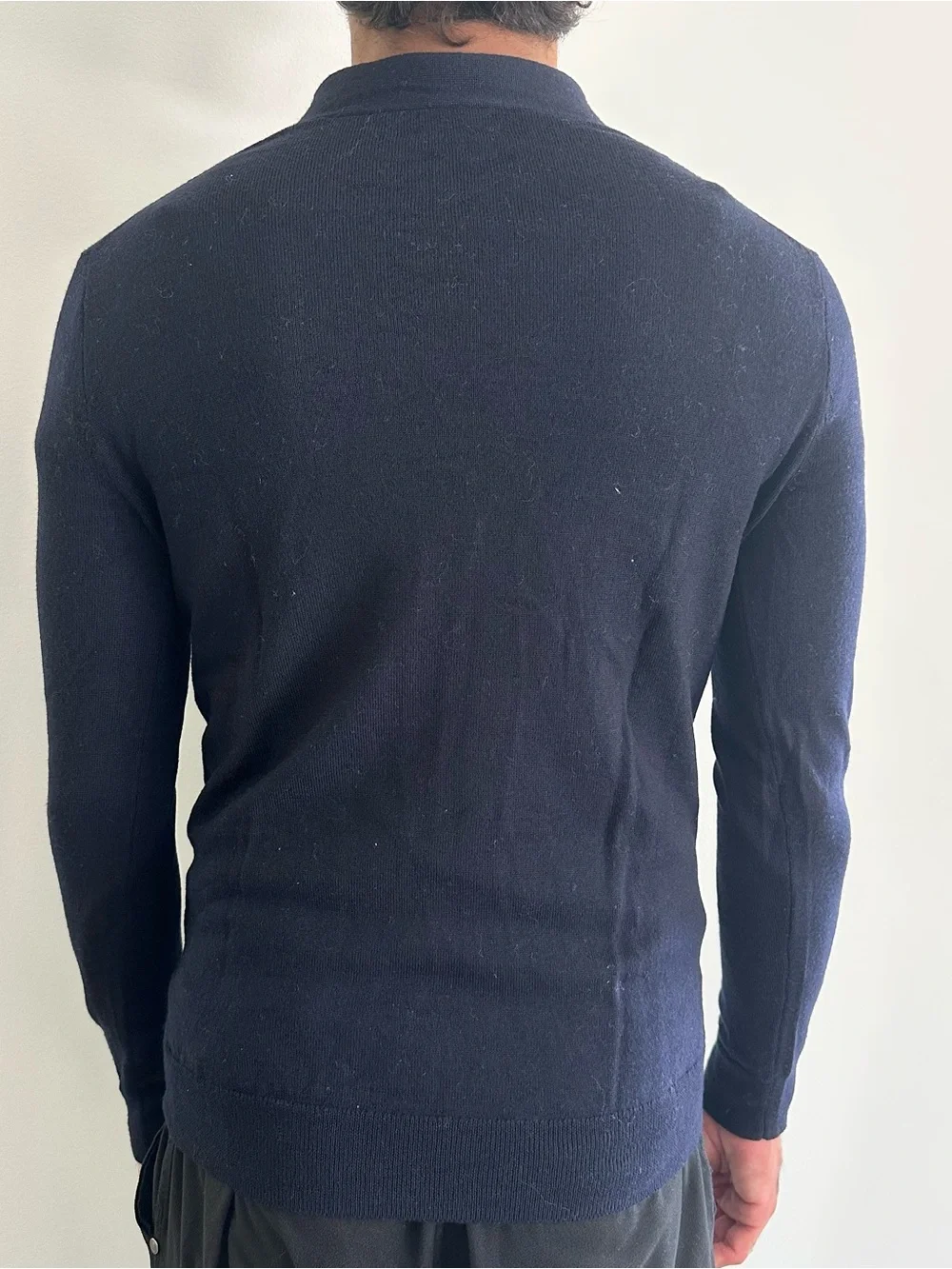 J. Crew Navy Button-Front V‑Neck Cardigan